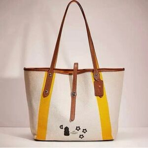 Coach Tote Bag with Yellow and Tan Accents